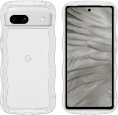 167) Google Pixel 7a ケース クリア ウェーブ ピクセル7aケース 韓国 うねうね おしゃれ 黄ばみなし かわいい ソフトTPU 滑り止め 薄型 軽量 pixel7a スマホケース ワイヤレス充電対応 ストラップホール付き ピクセルのサムネイル