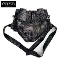 Vivienne Westwood ANGLOMANIA x Lee 358-03-77301 Black Bondage Shorts with Waist Bag