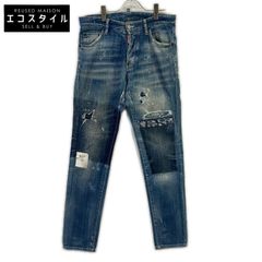 DSQUARED2 S71LB0108 Indigo Distressed Denim, Size 46