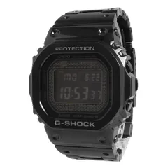 カシオ GMW-B5000GD-1JF G-SHOCK Gショック 5000シリーズ フルメタル Bluetooth搭載 電波ソーラー タフソーラー ステンレススチール ブラック 腕時計 保証書付 CASIO（美品）