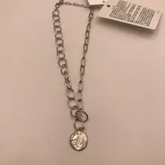 UNTITLED　コインモチーフ付きマンテル　チェーンネックレス　シルバーのサムネイル
