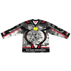 ☆シュプリーム 長袖シャツ ウータンクラン ホッケー ジャージ Sサイズ ポリエステル ブラック グレー Wu-Tang Clan Hockey Jersey Supremeのサムネイル