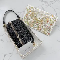 ⭐️美品⭐️レディディオール フォンホルダー カナージュ パテント ブラックのサムネイル