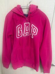 GAP ジップパーカー ピンク y2k - メルカリ