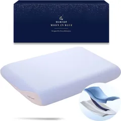【MOON IN BLUE】枕 低反発 高反発 3層スマートハイブリッド枕 快眠枕 首サポート 枕カバー付き b-594のサムネイル