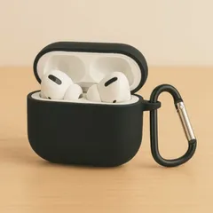 AirPods Pro 第3世代 シリコン ケース 衝撃吸収 ブラック 黒 BK (D167)