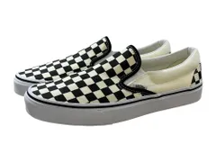 VANS (バンズ) クラシックスリッポン スニーカー 500714 26.5cm US8.5 ホワイト×ブラック メンズ/091
