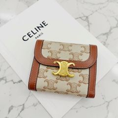 ☆美品☆セリーヌ 財布 トリオンフ スモールフラップウォレット 白