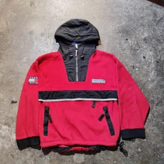 TOMMY HILFIGER 90's ハーフジップブルゾン フード付き レッド M トミーヒルフィガーのサムネイル