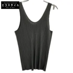 ISSEY MIYAKE　イッセイミヤケ　IM13-JK552 カーキ プリーツ ノースリーブカットソー　Lのサムネイル