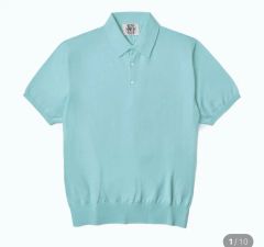 新品 リナシェンテ 48 M スキッパー ニットポロ ポロシャツ 半袖