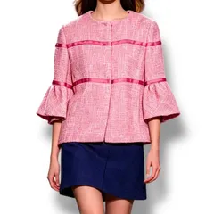 未使用品 RED VALENTINO レッド ヴァレンティノ ジャケット ツイード ピンク サイズ42のサムネイル