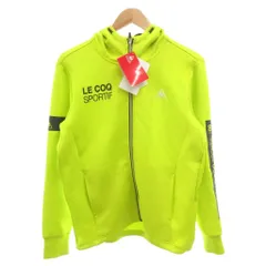 ルコックスポルティフ Le coq sportif タグ付き パーカー フーディ ジップアップ スポーツウェア ロゴ M 黄緑 /FFのサムネイル