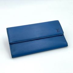 ルイヴィトン インターナショナル エピ 長財布 トレドブルー レザー
