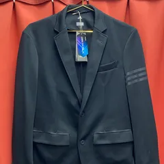 【希少】　【未使用に近い】adidas ICON SUIT アディダス　ジャケット　スーツ　三番線　テーラード　ブラック　Lサイズのサムネイル