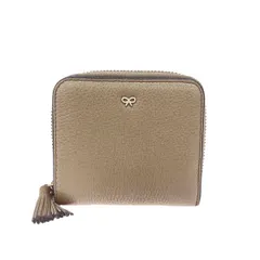 ANYA HINDMARCH アニヤハインドマーチ ラウンドファスナー財布 レザー グレージュ レディース / 240001208213のサムネイル