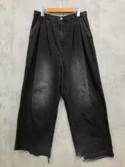 Alfred Alex アルフレッド アレックス ヴィンテージメイク ワイド デニムパンツ sizeL/黒 ■■ メンズ