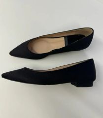 オッフェン】カールリボンポインテッドトゥパンプス/ブラック/サイズ40