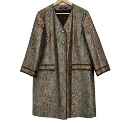LEONARD(レオナール) コート サイズ40 M レディース美品  - ベージュ×ブラウン×ダークブラウン 七分袖/秋/春のサムネイル