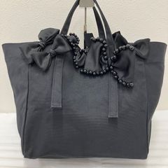LUDLOW ラドロー グレープハンドル トー トバッグ ハンドバッグ 黒