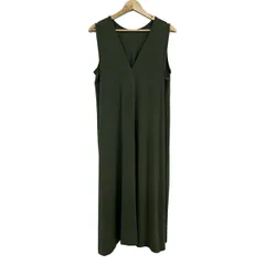 ISSEYMIYAKE(イッセイミヤケ) ワンピース サイズ2 M レディース美品  - ダークグリーン クルーネック/ノースリーブ/マキシ丈のサムネイル