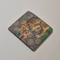 極美品 グッチ 折財布 GGスプリーム ベンガルタイガー ミケーレ期 虎