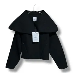 未使用 タグ付き ZARA ウールクロップドジャケット ウールショートコート 参考価格25990円 アウター 上着 防寒  ビッグカラー レディース サイズS ブラック 冬 ゴーゴー古着久喜倉庫店 9 No.K2283のサムネイル