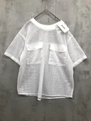 新品 DRESKIP ドレスキップ メッシュ ポケット付きデザイントップス プルオーバー size02/M/オフホワイト ■◆ レディースのサムネイル
