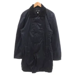 アルマーニ ジーンズ ARMANI JEANS 美品 中綿コート M 紺 ネイビー コーデュロイ襟 ミドル丈 ボタンダウン /SJ ■GY18のサムネイル