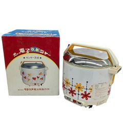 花柄❀昭和レトロ三菱電子炊飯ジャー 新品 昭和レトロ 三菱炊飯器 花柄デザイン - メルカリ