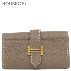 エルメス HERMES キーケース ベアン 4連 キーケース ヴォーエプソン エトゥープ ゴールド金具 グレージュ 4本  C【中古】のサムネイル