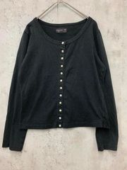 agnes b. Cotton snap-button cardigan, size not specified/black ■◇ Women's