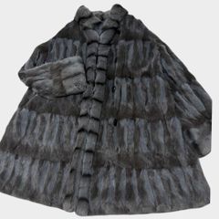 着丈　88cm ロシアンリス　ロリス　毛皮　リアルファー　コート　セミロング 着丈 88cm ロシアンリス ロリス 毛皮 リアルファー コート セミロング