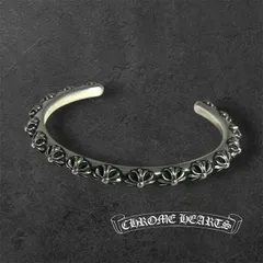 CHROME HEARTS クロムハーツ BANGLE CROSS クロスバンドバングル ブレスレット シルバー 925 ★保証書★★人気高騰中★のサムネイル