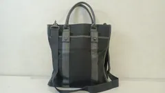 TAKEO KIKUCHI キャンバス レザー トートバッグ 2way ブラック 縦長 タケオキクチ メンズ ビジネスバッグ