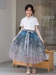 上下セット スカート 馬面裙 ロングスカート 体型カバー 七五三 結婚式 入学 入園 幼稚園 小学生 誕生日 夏物 夏服のサムネイル