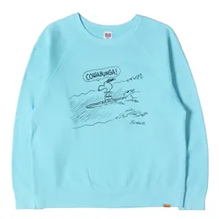 STANDARD CALIFORNIA スタンダードカリフォルニア ライトブルー Mサイズ 24SS PEANUTS&CO. グラフィック ロゴ スウェットシャツ SNOOPY × SD COWABUNGA! CREW コラボ 日本製【メンズ】【中古】のサムネイル