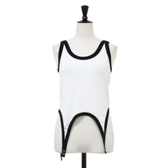 【美品】JANE SMITH ジェーンスミス タンクトップ ホワイト ブラック 白黒 サイズ:36(S)  24春夏 コットン マルチWAY COTTON MULTI WAY TANK TOP  カットソー ノースリーブ 日本製【レディース】【中古】のサムネイル