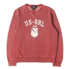 RRL ダブルアールエル スウェット レッド サイズ:M  ヴィンテージ加工 ロゴ スウェットシャツ ラルフローレン トップス トレーナー 【メンズ】【中古】のサムネイル