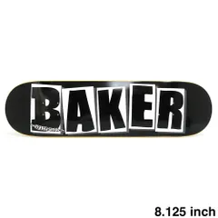 BAKER DECK ベイカー デッキ TEAM BRAND LOGO BLACK/WHITE 8.125　スケートボード スケボーのサムネイル
