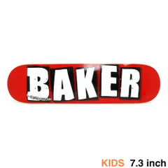 BAKER DECK ベイカー デッキ（子供用） TEAM BRAND LOGO RED/WHITE 7.3　スケートボード スケボーのサムネイル