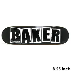 BAKER DECK ベイカー デッキ TEAM BRAND LOGO BLACK/WHITE 8.25　スケートボード スケボーのサムネイル