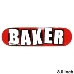 BAKER DECK ベイカー デッキ TEAM BRAND LOGO RED/WHITE 8.0　スケートボード スケボーのサムネイル
