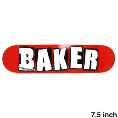 BAKER DECK ベイカー デッキ TEAM BRAND LOGO RED/WHITE 7.5　スケートボード スケボーのサムネイル