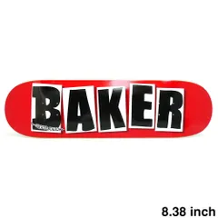 BAKER DECK ベイカー デッキ TEAM BRAND LOGO RED/BLACK 8.38　スケートボード スケボーのサムネイル