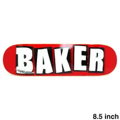 BAKER DECK ベイカー デッキ TEAM BRAND LOGO RED/WHITE 8.5　スケートボード スケボーのサムネイル