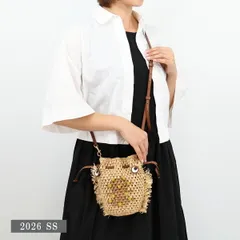 ■ANYA HINDMARCH アニヤ ハインドマーチ 203760 ショルダーバッグ ラフィア Cross Body Creatures in Raffia PECAN かごバッグのサムネイル