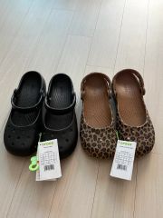 新品』crocs クロックス アニマルバレエ ヒョウ柄 レオパード w8