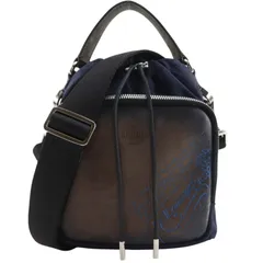 【Berluti】ベルルッティ ハイクオン 2WAY カリグラフィ ナイロン×レザー 紺 メンズ ショルダーバッグのサムネイル