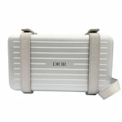未使用品▼DIOR RIMOWA ディオールオム リモワ 2DRCA295YWT パーソナル アルミニウム レザー ショルダーバッグ シルバー グレー 箱付きのサムネイル
